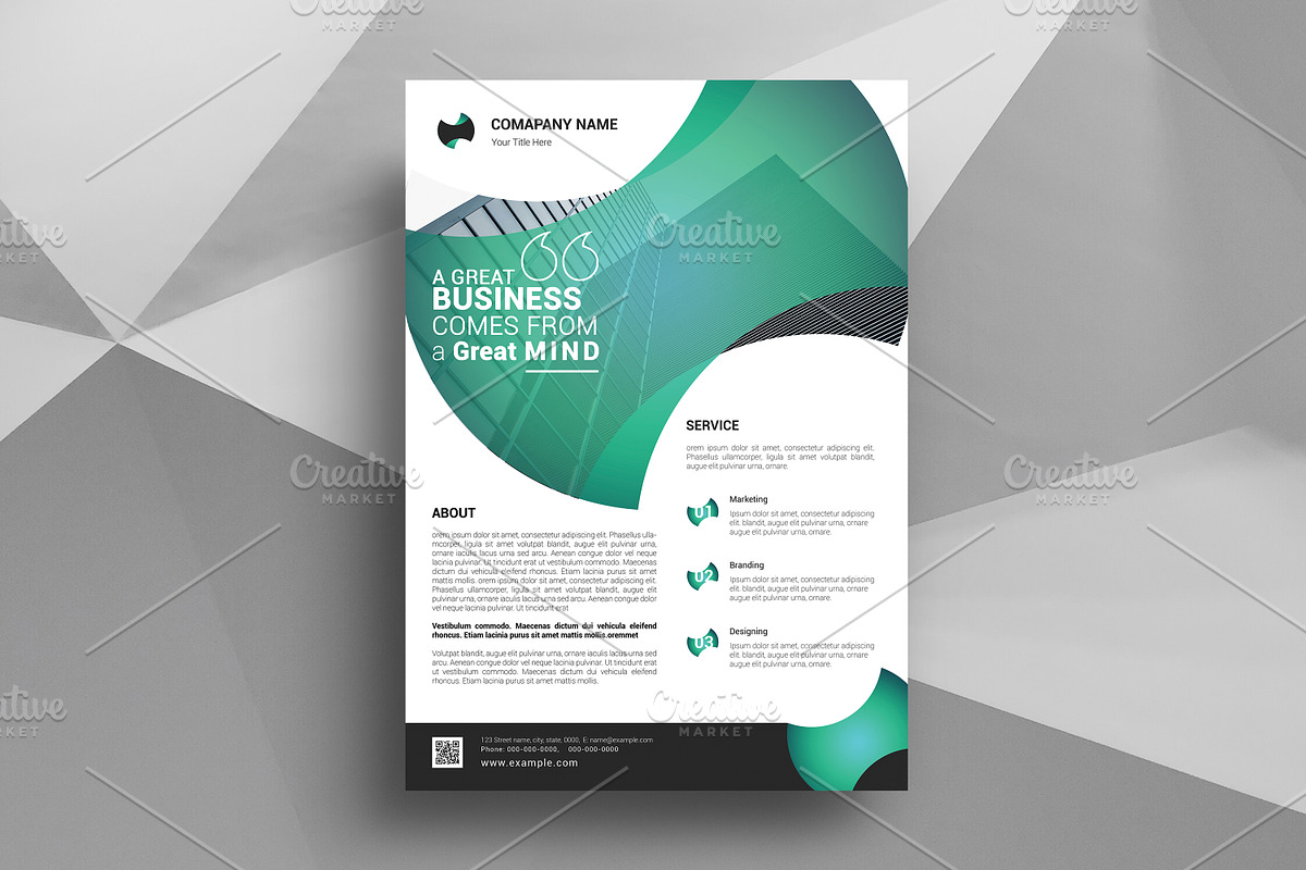 Corporate Flyer V1110 in Flyer Templates - product preview 8