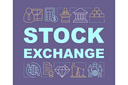 Stock exchange word concepts banner