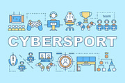 Cybersport word concepts banner