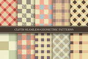 Colorful seamless textile patterns