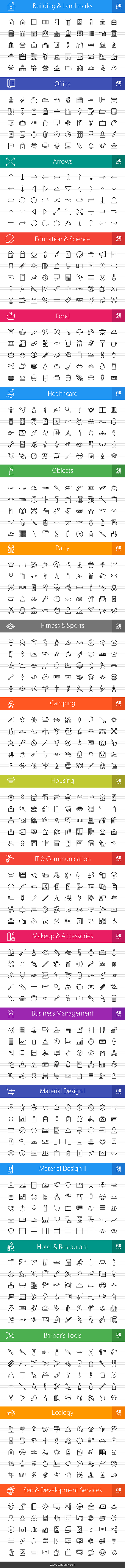 1010 Line Icons (V3) in Graphics - product preview 1