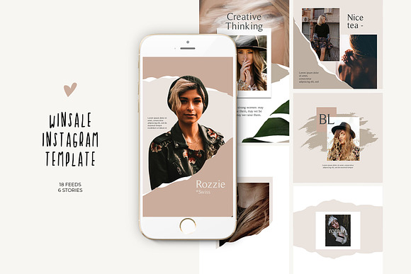 INSTAGRAM BUNDLE 1500+ Templates in Instagram Templates - product preview 49