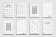 White abstract geometric posters