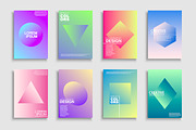 Colorful gradient trendy posters