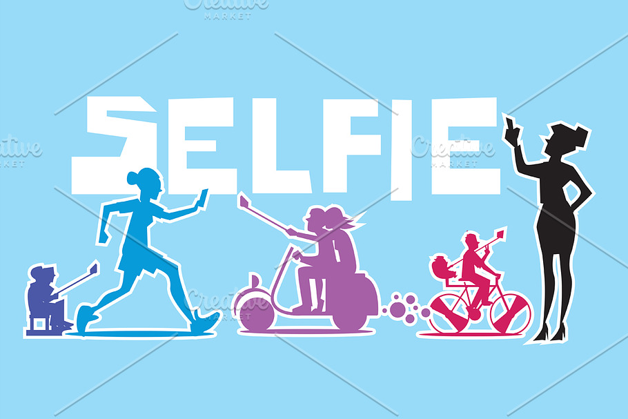People make extraordinary Selfie in Illustrations - product preview 8