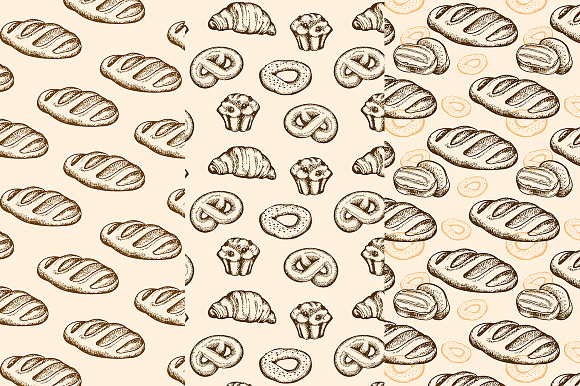 Set of Vintage Bakery in Illustrations - product preview 1