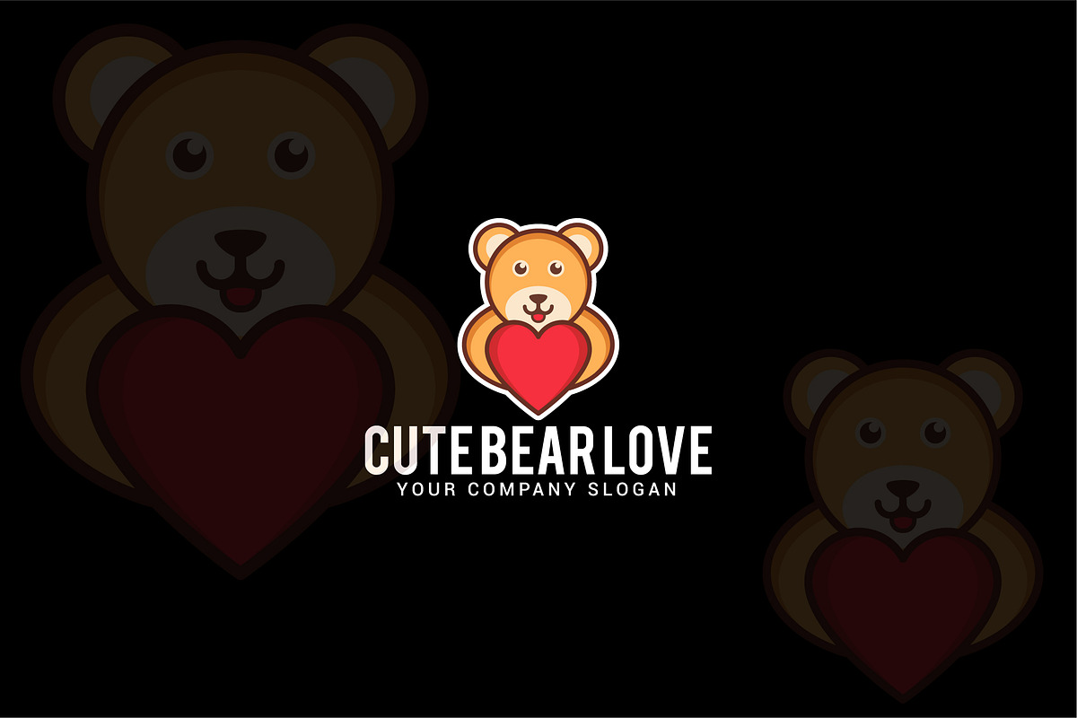 cute bear love in Logo Templates - product preview 8