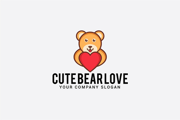 cute bear love in Logo Templates - product preview 1