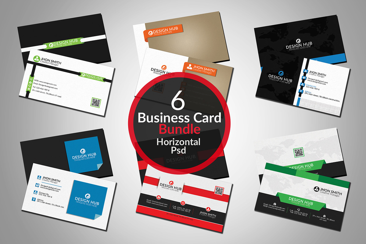 stylish business cards bundle in Business Card Templates - product preview 8