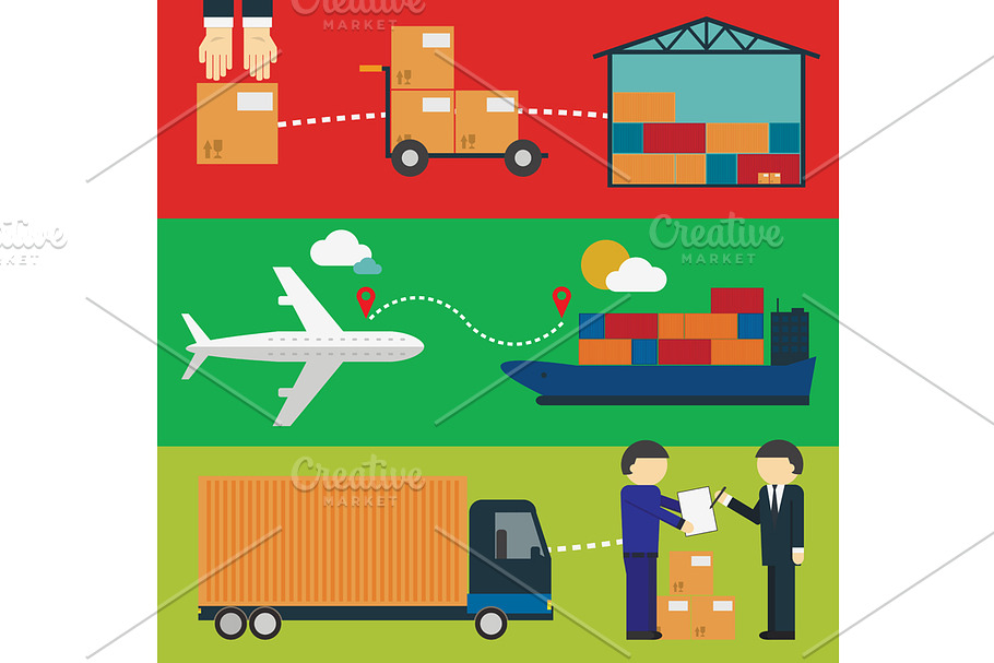 Logistic Infographics in Illustrations - product preview 8