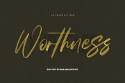Worthness SVG Brush Font Free Sans
