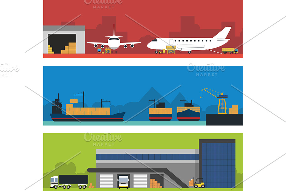 Logistic inforgraphics in Illustrations - product preview 8