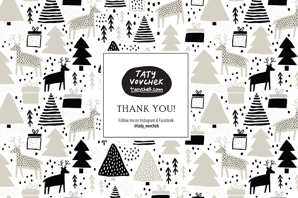 Chrismas forest 7 seamless patterns in Patterns - product preview 6