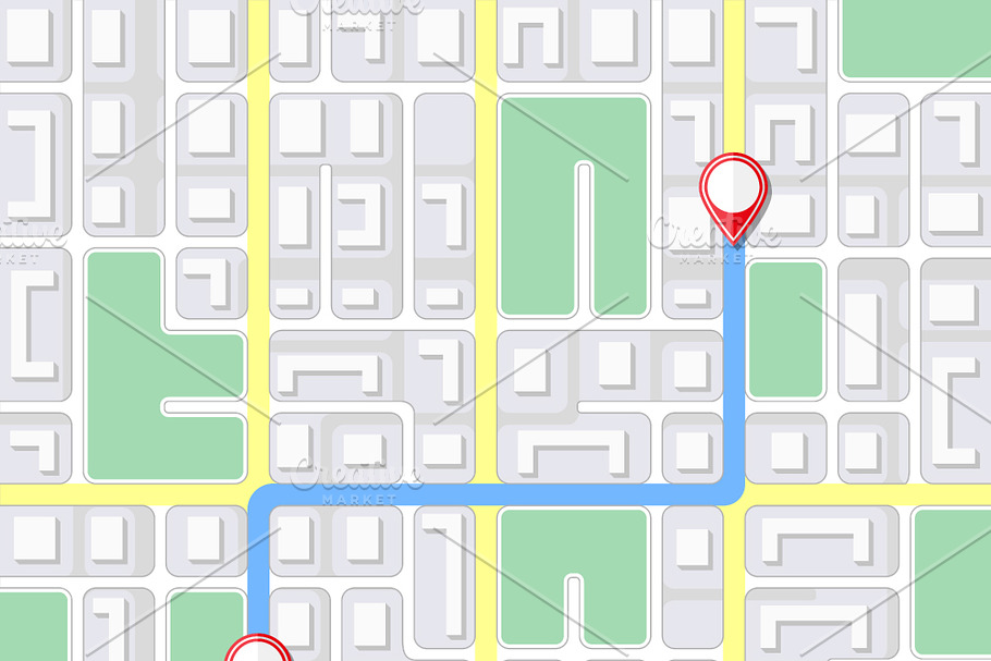 Street map. Navigation background