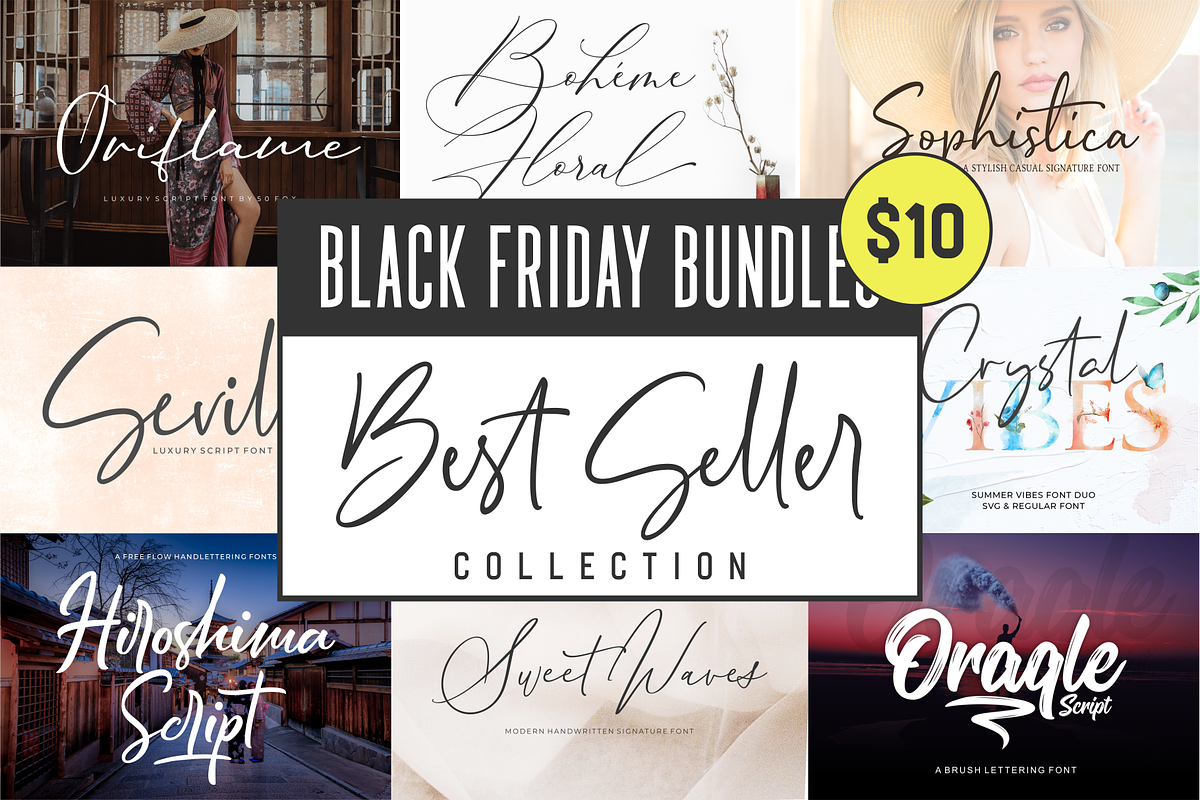 Best Seller Collection in Script Fonts