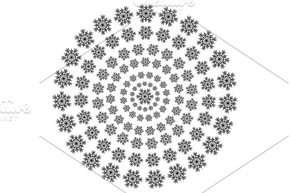 vector snowflakes winter ornament in Patterns - product preview 2