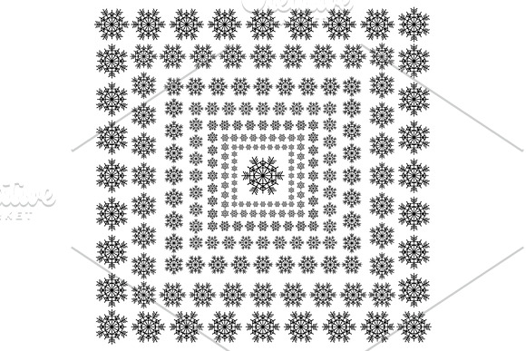 vector snowflakes winter ornament in Patterns - product preview 3