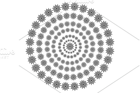 vector snowflakes winter ornament in Patterns - product preview 6