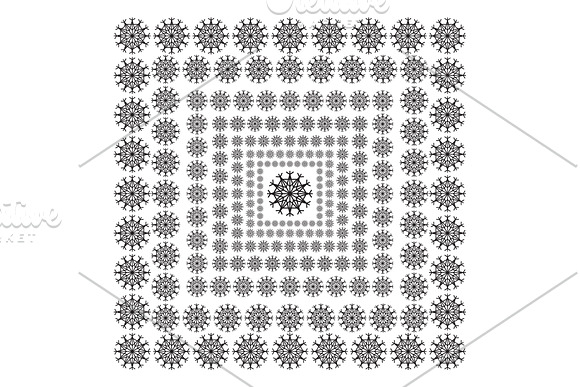 vector snowflakes winter ornament in Patterns - product preview 9