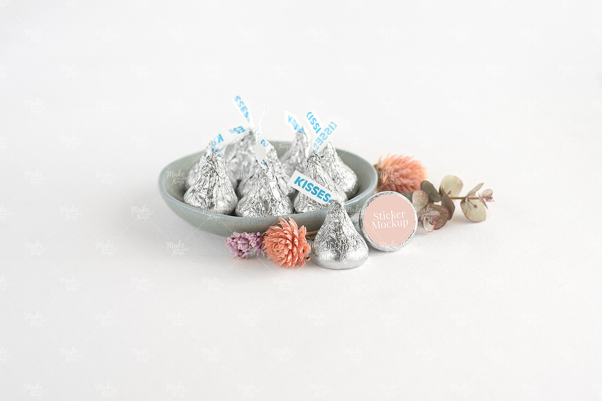 Hershey kisses Sticker Mockup in Product Mockups - product preview 8