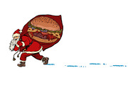 Santa with a Burger fast food