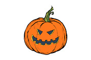 Halloween pumpkin. Scary face