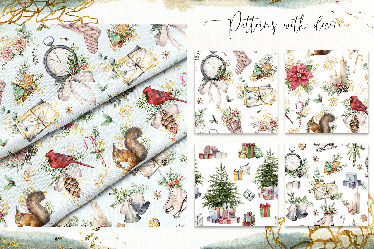 20 Vintage Christmas patterns. in Patterns - product preview 8