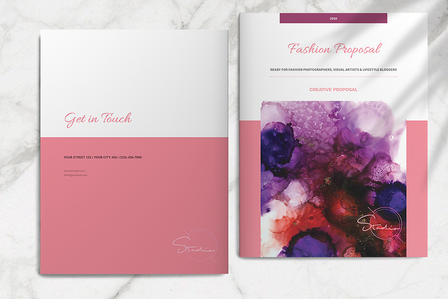 Pink Fashion Proposal Layout in Brochure Templates - product preview 8