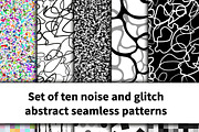 Set of ten noise and glitch pattern