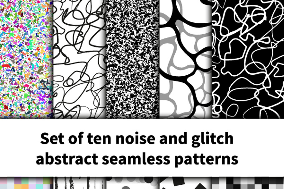 Set of ten noise and glitch pattern in Patterns - product preview 8