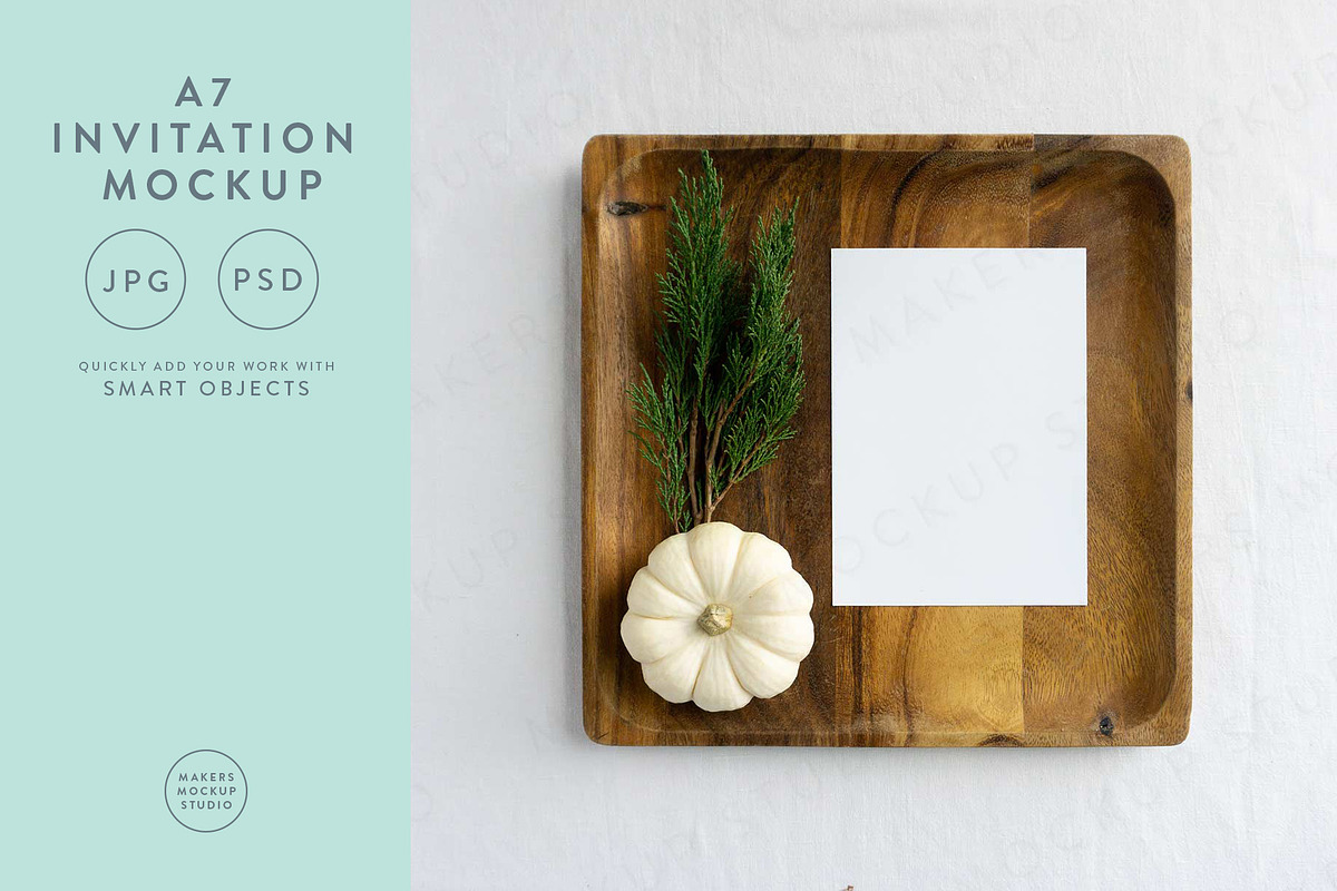 Autumn 5x7 Stationery Mockup in Product Mockups - product preview 8