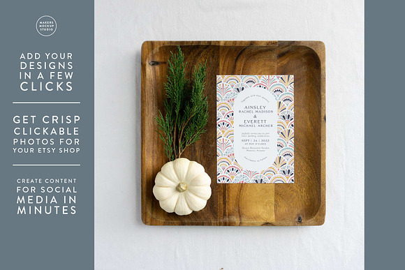 Autumn 5x7 Stationery Mockup in Product Mockups - product preview 1