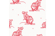 Rat - Knitted Seamless Pattern