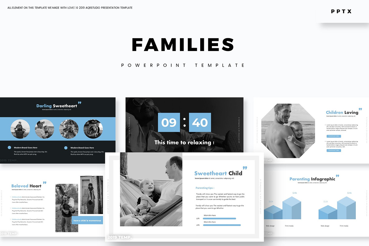 Families - Powerpoint Template in PowerPoint Templates - product preview 8