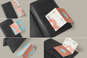 Two Fold Business Card Mockups