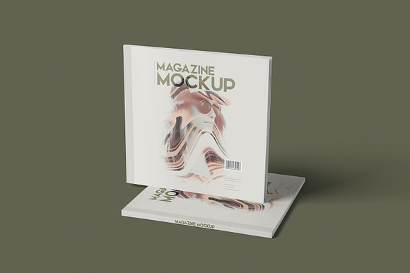 Square Magazine Mockup Set in Branding Mockups - product preview 2