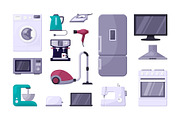Household appliance color flat