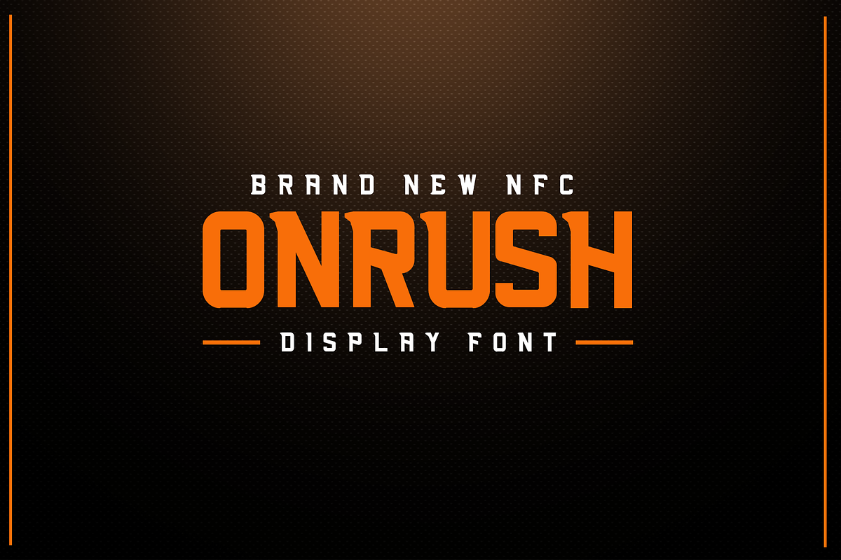 NFC ONRUSH DISPLAY FONT in Display Fonts - product preview 8