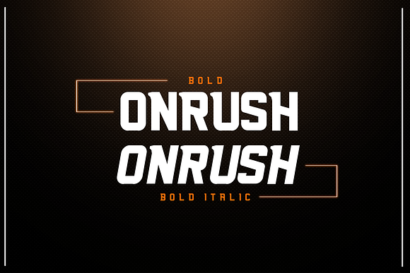 NFC ONRUSH DISPLAY FONT in Display Fonts - product preview 2