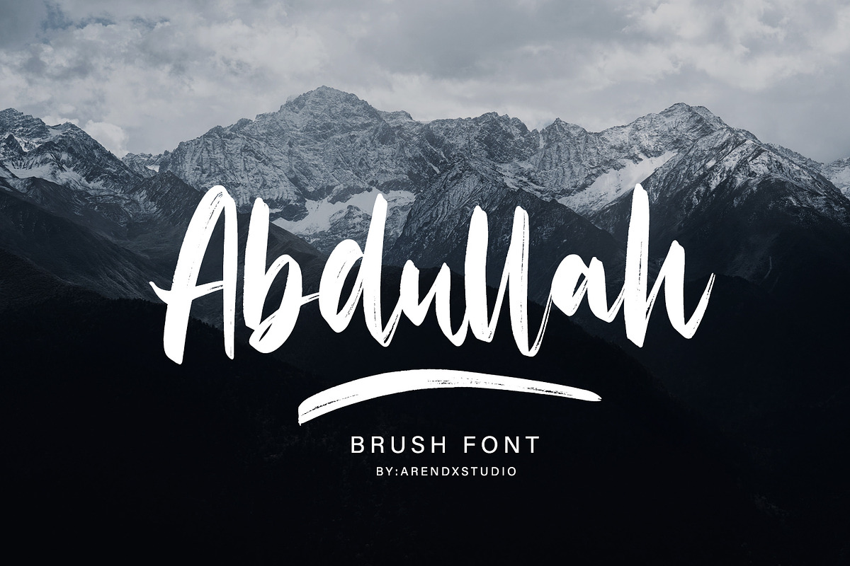 Abdullah- Handbrush Typeface in Script Fonts - product preview 8