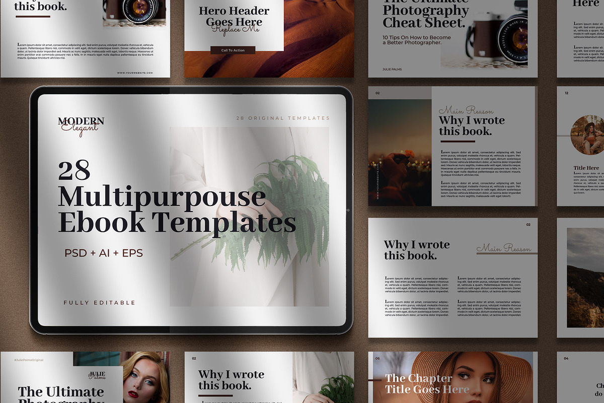 CANVA Modern eBook Templates in Magazine Templates - product preview 8