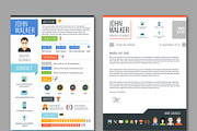 Two pages job candidate cv template