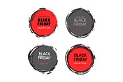 Black Friday Sale Round Stickers
