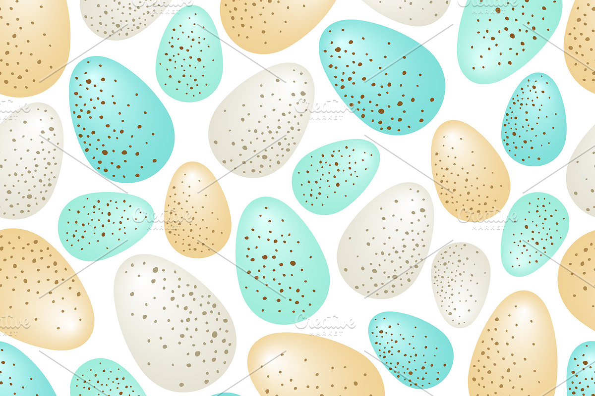 Cute luxury Easter seamless in Illustrations - product preview 8