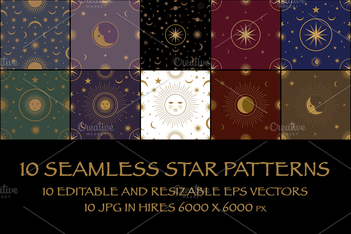 Stars Patterns in Illustrations - product preview 8
