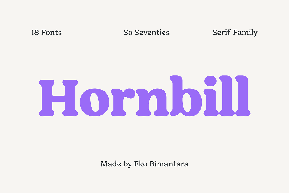Hornbill; 18 Retro Fonts in Serif Fonts - product preview 8