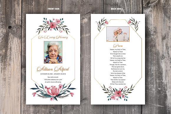 Funeral Prayer Card in Card Templates - product preview 1
