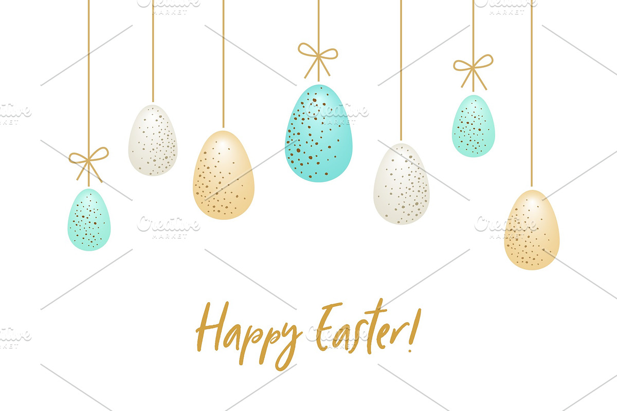 Cute luxury Easter background with in Illustrations - product preview 8