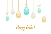 Cute luxury Easter background with