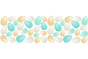 Cute luxury Easter horizontal banner